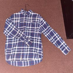 Blue/white Jachs Flannel.size Large