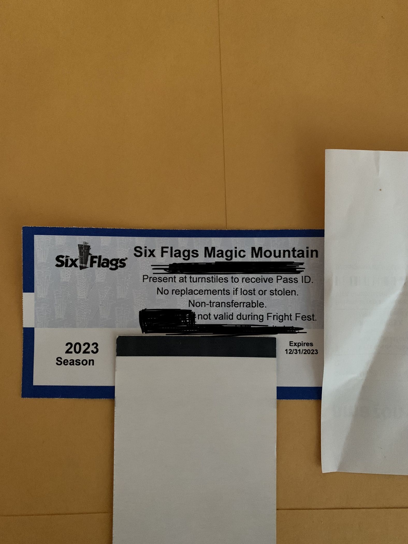 2023 Season Annual Six Flags Magic Mountain Ticket