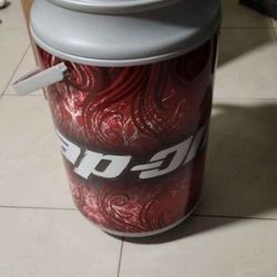 SNAP-ON TOOLS COOLER LARGE ROUND Hard Plastic Cooler 12" R x 21" T  W-HANDLE