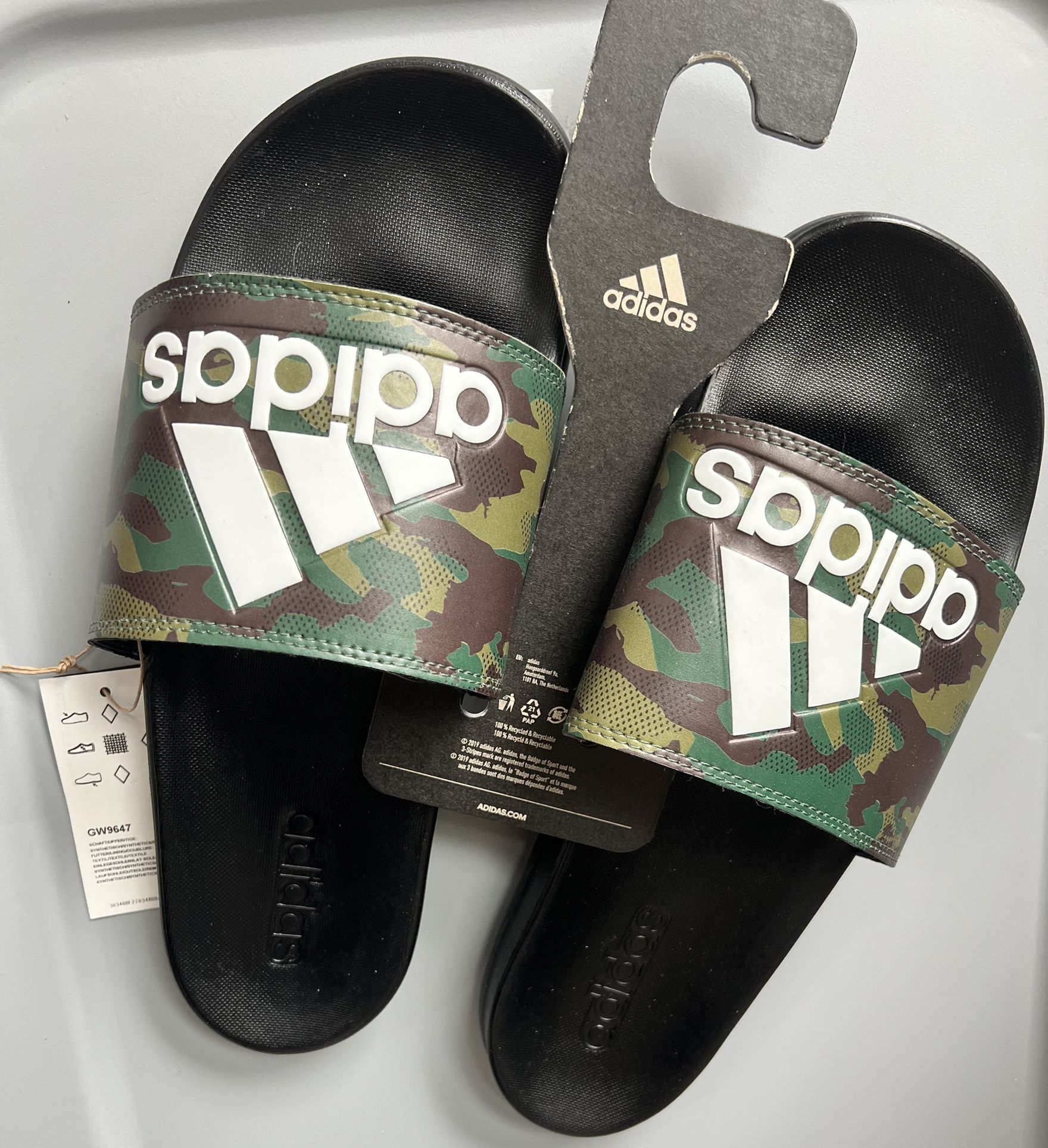 10 ADIDAS Slides Sandals For Him Size 10 NEW