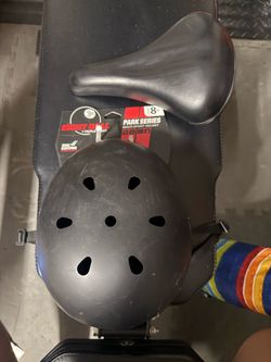 Kids helmet with bike seat
