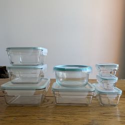 16-Piece Glass Food Storage Set (7 Glasslock + 1 Snapware)