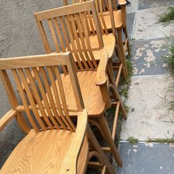 Real wood counter stool chairs