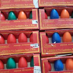 40 Indoor outdoor use 4 lamps C7 1/2 candelabra Bass 5 Watts. 10 Packs Of 4