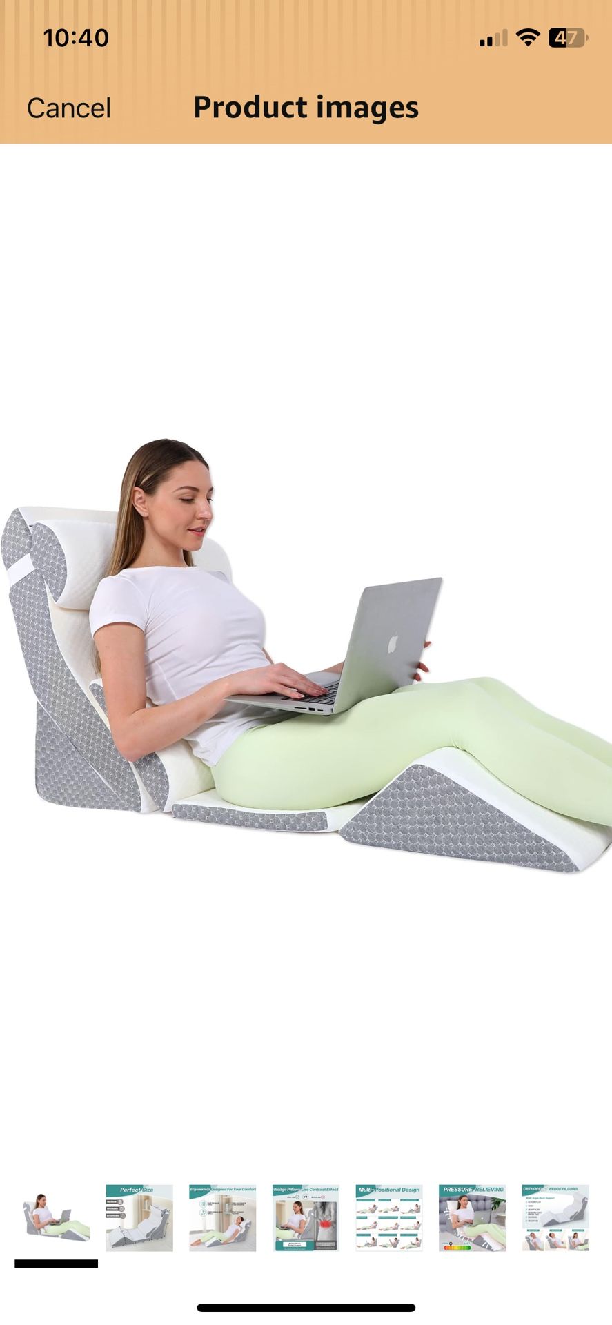 Orthopedic Bed Wedge Pillow Set