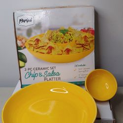 Chips and Salsa 2 piece Platter Tray