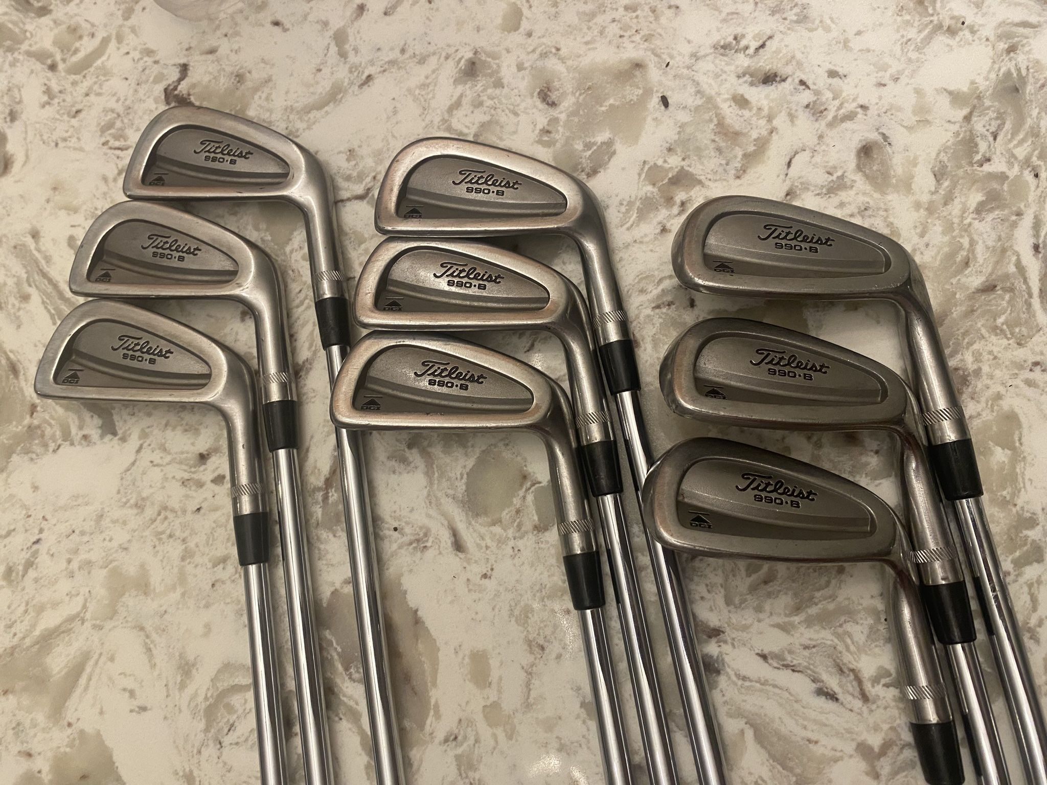 Titleist DCI 990B, 2-P Iron Set, DG X100, RARE Titleist Golf Pride Full Cord M580 Grips