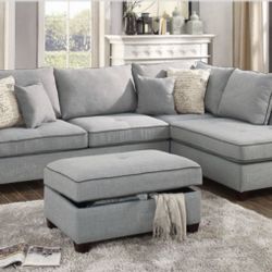 Sectional Sofa + Ottoman