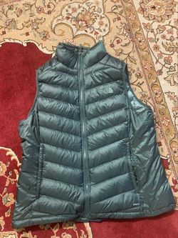 New women green large size puffer vest