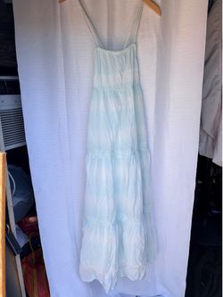 Aerie Tie Dye Stripe Tiered Cotton Spring Dress