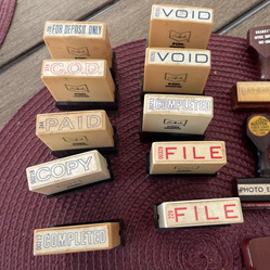 VTG OFFICE STAMPS RUBBER PLASTIC & Wooden Ft. Lauderdale Fl