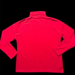Red A New Day mock neck long sleeve fleece shirt 
