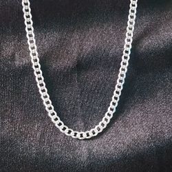 Cadena Cubana Plata 925 