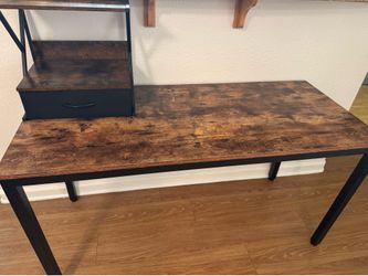 Desk w/printer stand