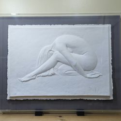 Harvey Edwards "Silent Shadow" Nude Cast Paper Sculpture - Signed & Stamped - #446/1000 
