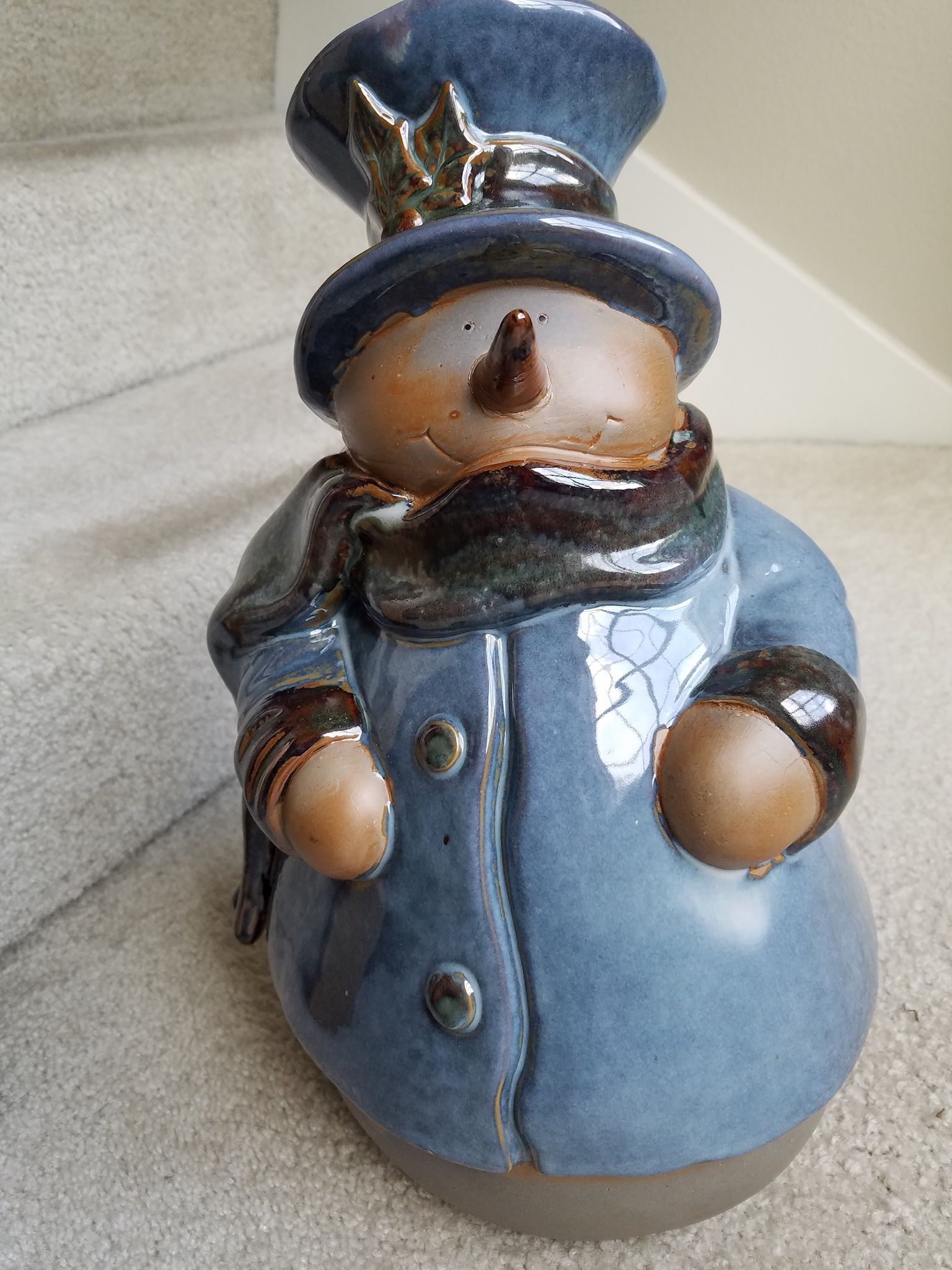 Snowman, Blue (Ceramic)