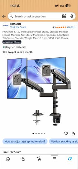HUANUO Dual Monitor Stand Mount Arm