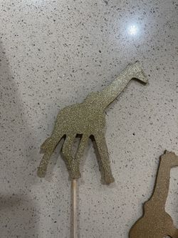 Gold Wooden Giraffe