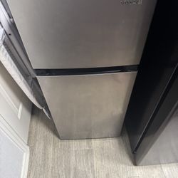 4.5 cu. ft. 2-Door Mini Refrigerator in Platinum Steel with Freezer 