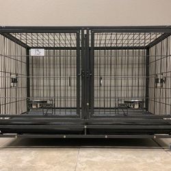 43" Heavy Duty Divider Kennel Cage For Dogs 🐺🐕‍🦺🐕‍🦺🐺🐕‍🦺🐾🐺🐕‍🦺🐾✨