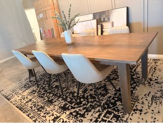 Dining Table Solid Wood with chairs** moving sale
