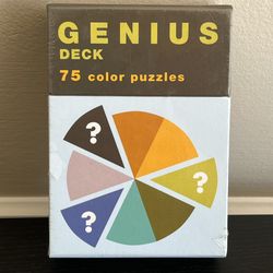 Chronicle Books Mensa Genius Card Deck 75 Color Puzzles 2001 Teasers Riddles