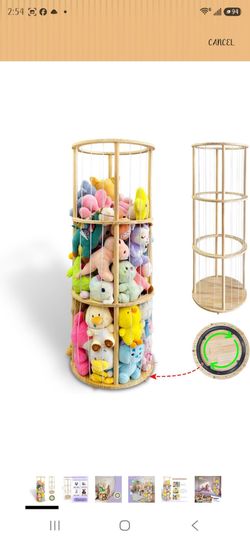 Rotating stuffed animal cage