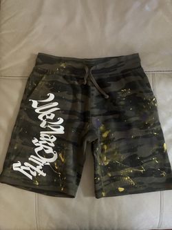 Custom shorts with paint add ons
