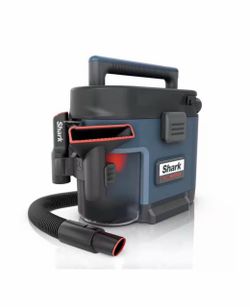 Shark MessMaster Portable 1 Gal. 7-Peak HP Corded Wet/Dry Vacuum with Self-Rinsing and AnyBag technology in Navy
