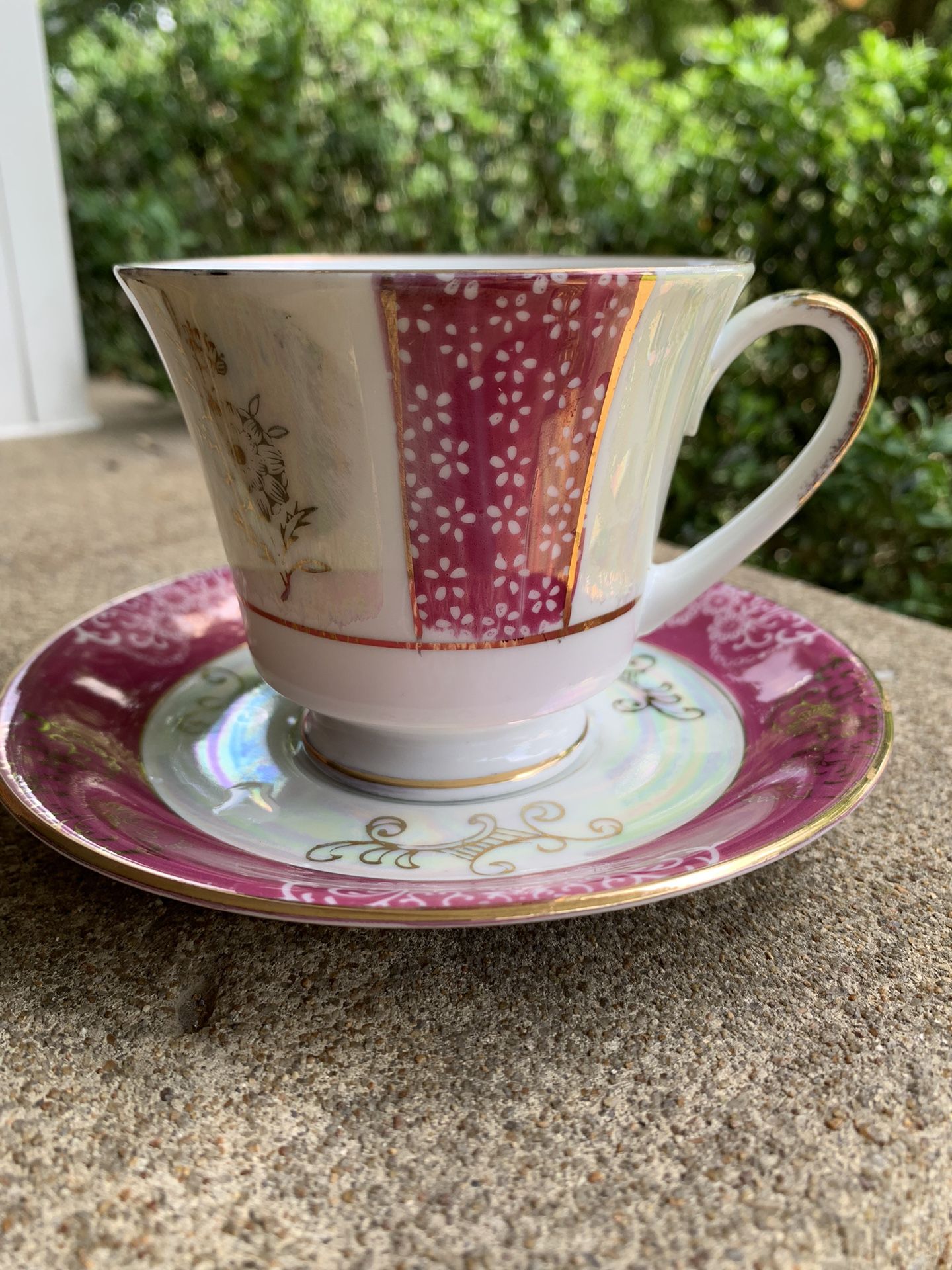 Vintage China Luster-ware Teacup Cup and Saucer