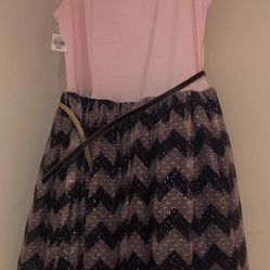 Pink And Black Dress