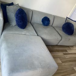 Grey Suede Couch