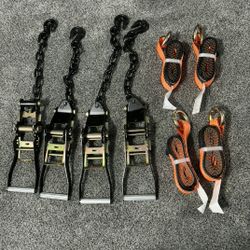 Heavy duty ratchet buckle with tail set