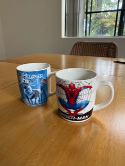 Frozen and Spider-Man Ceramic Mugs Set of 2
