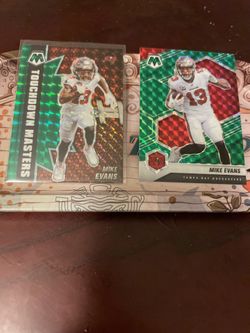 Mike Evans 2021 Panini Mosaic Green Prizm Touchdown Masters Buccaneers TM-8