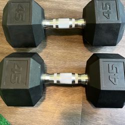 Pair Of 45lb Dumbbells