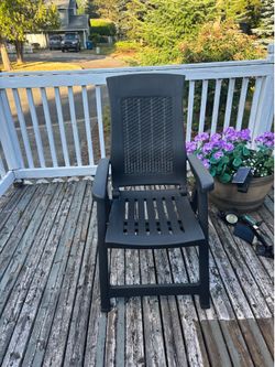 Two brand new recliner, patio chair, chairs