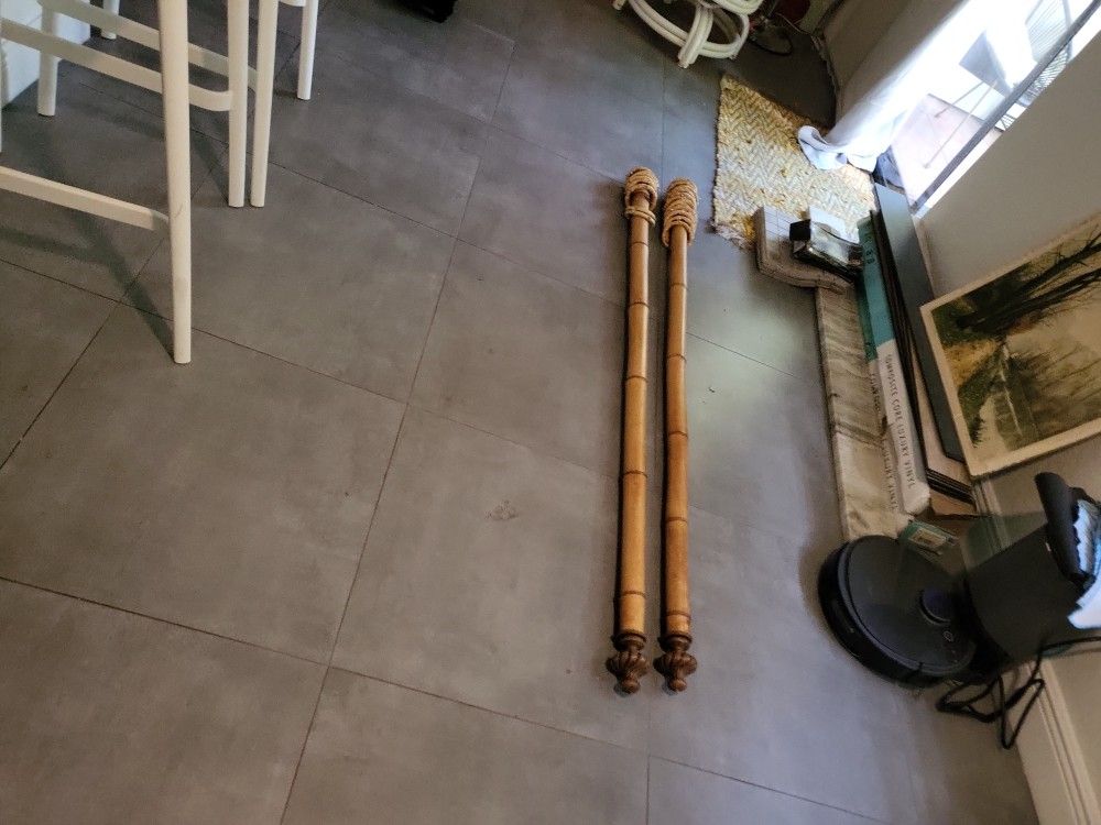 Bamboo Curtain Rods