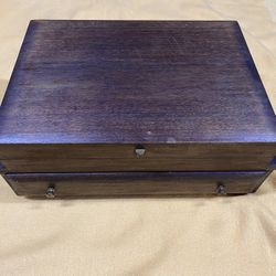 Vintage wooden silverware box 