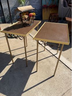 Antique metal  folding TV trays