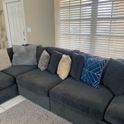 L Sectional Grey Couch