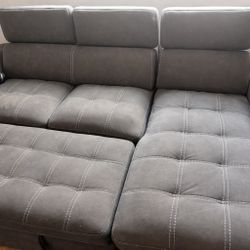 **BEAUTIFUL MODERN SOFA w/storage** Like New 96.5” $1,100 OBO