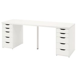 IKEA desk with 2 drawer units (LAGKAPTEN/ALEX)