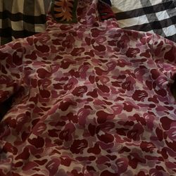 BAPE ABC Camo Shark Full Zip Hoodie 'Pink'