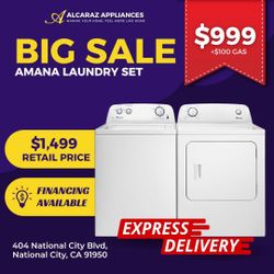 AMANA Set Washer And Dryer  Electric 