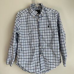 Ralph Lauren Boys Size 5 5T Plaid Button Down Dress Shirt Great For Easter 