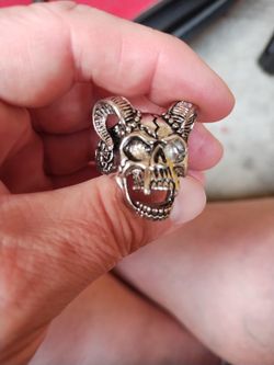 Horned Skull Ring
