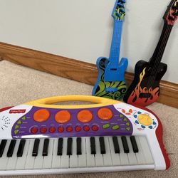 2 Play Guitars & Fisher Price Piano 