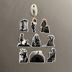Banksy Museum New York City, New York Assorted Nine (9) Sticker Set