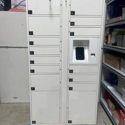 Urban Lockers Steel Iron Parcel Smart Locker Outdoor Electronic Lock Smart Luggage Storage Fingerprint Unlock Cabinet Offices